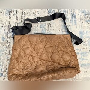 Brown Quilted tote Bag EUC